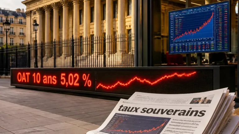 Les taux souverains s'envolent dans la zone euro : l'OAT 10 ans français dépasse 5 %