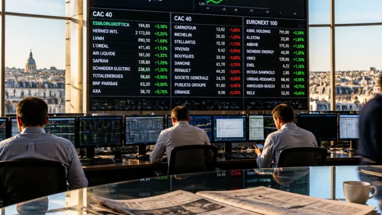 Le CAC 40 termine en hausse tandis que le rendement de l'OAT 10 ans dépasse 5 %