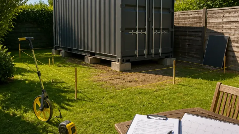 Conteneur au fond du jardin : ce que dit la loi sur les délais et les surfaces