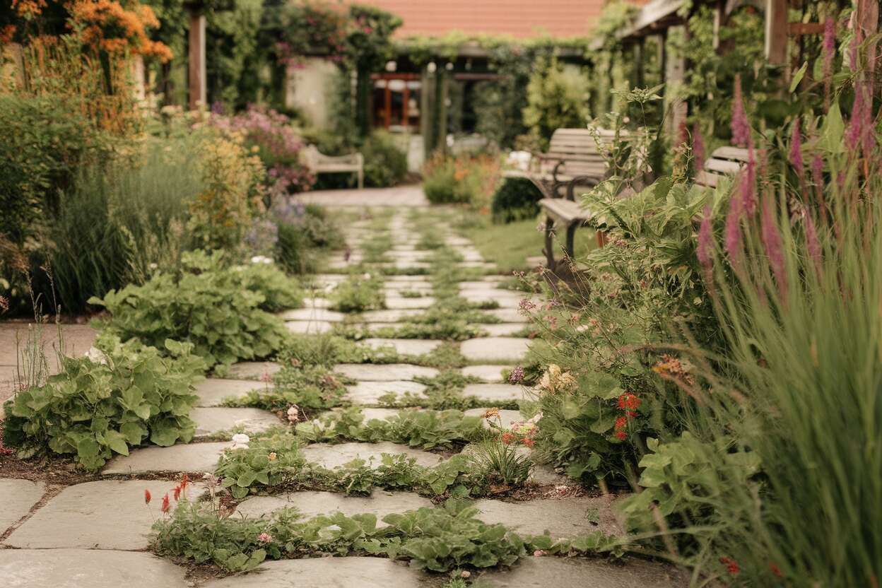 Mauvaises herbes entre les pavés : la solution écologique et durable pour une allée impeccable tout l'été