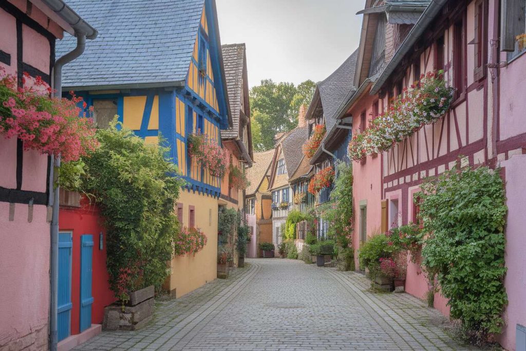 L'Alsace vous ouvre les portes de ce plus beau village de France aux maisons colorées et fleuries (Eguisheim)