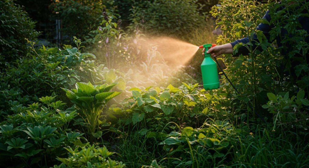 Le soir, je pulvérise ceci sur mes plantes : elles sont protégées de la chaleur ET des nuisibles