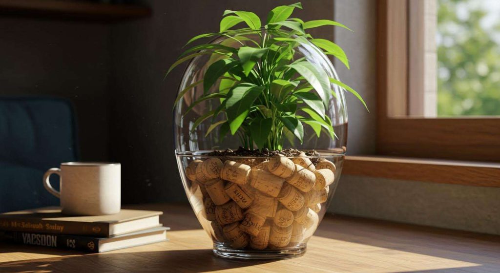 Ne jetez plus vos bouchons en liège, ils sont magiques pour l'aération de vos plantes en pot