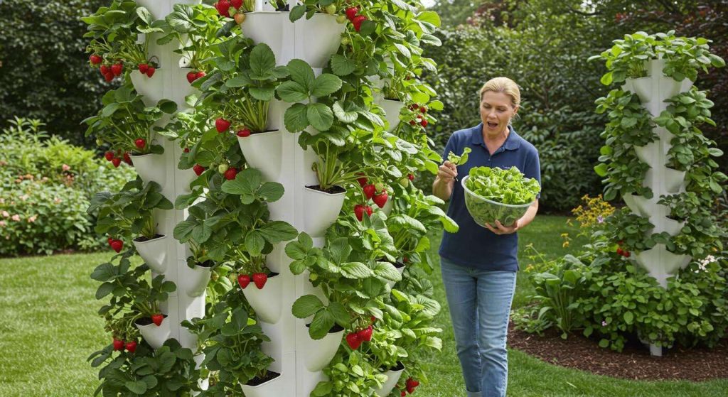Le secret de la "gouttière potagère" pour cultiver des fraises et des salades sans se baisser
