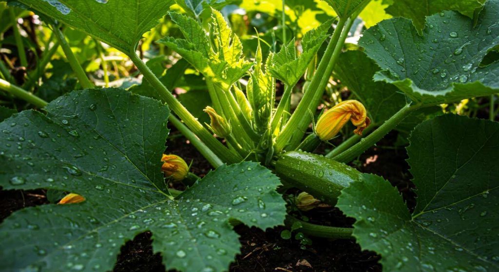 Pourquoi il ne faut JAMAIS arroser les feuilles de courgettes, même par temps très chaud