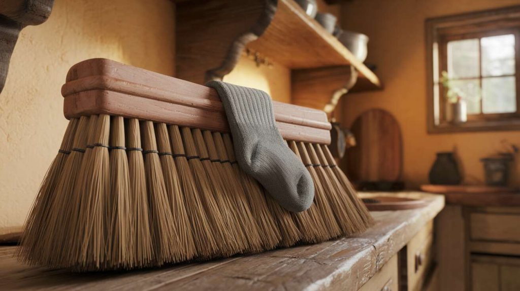 Ce qui arrive si vous mettez une chaussette sur votre balai : une astuce de grand-mère géniale
