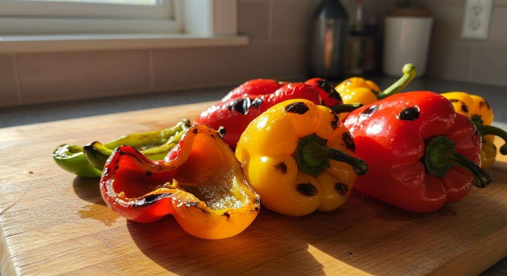 La technique pour peler les poivrons grillés en 30 secondes sans sac plastique