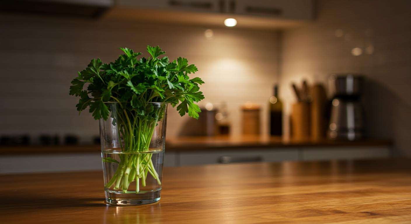 La seule façon de conserver du persil frais pendant 3 semaines au réfrigérateur