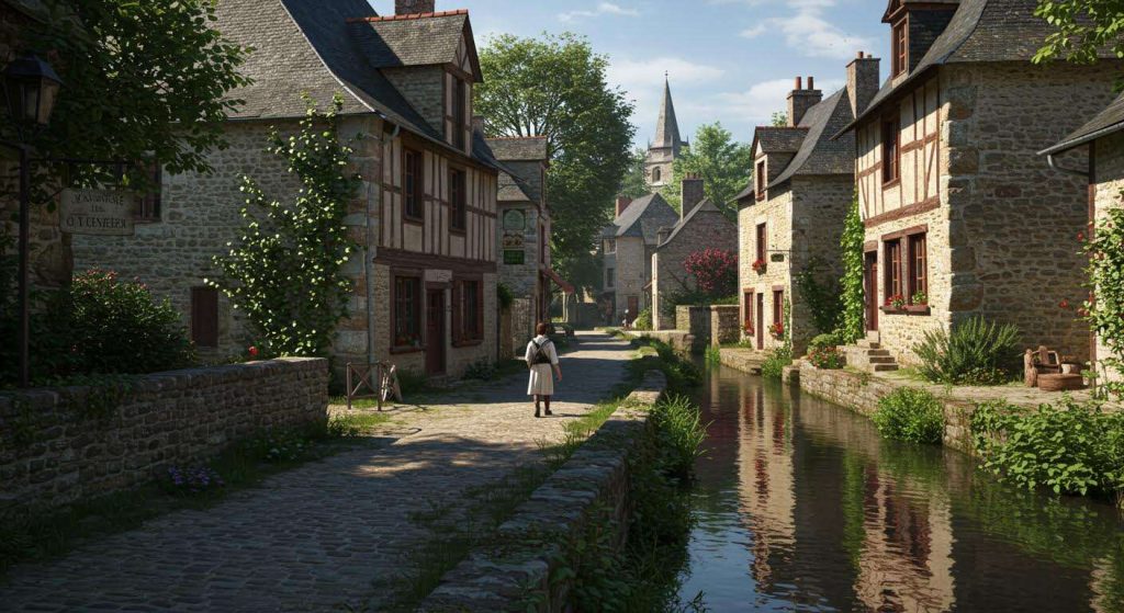 L'Orne cache ce plus beau village de France en Normandie, un village de caractère au bord de la Sarthe (Saint-Céneri-le-Gérei)