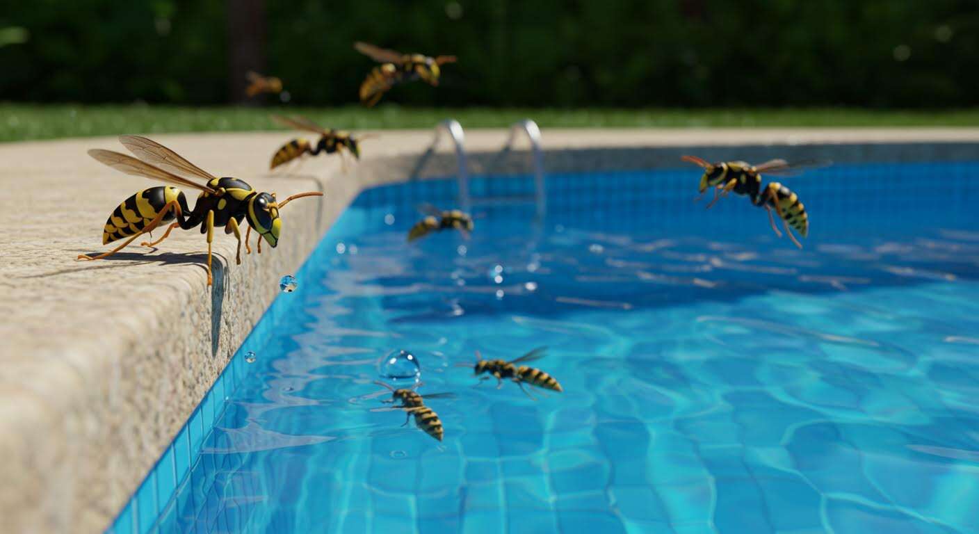 Les guêpes envahissent votre piscine ? L'astuce simple pour les éloigner de l'eau