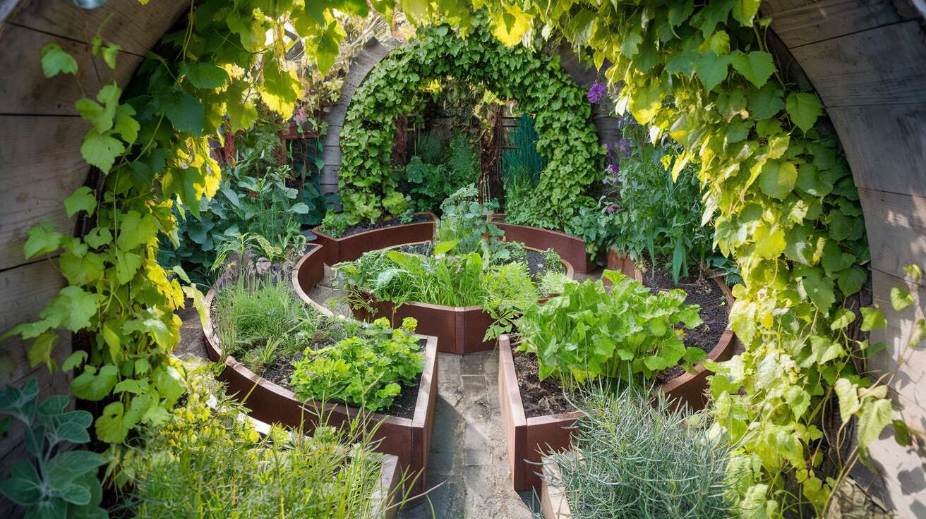 Le « jardin en trou de serrure » (keyhole garden) : un concept africain génial pour jardiner et composter au même endroit