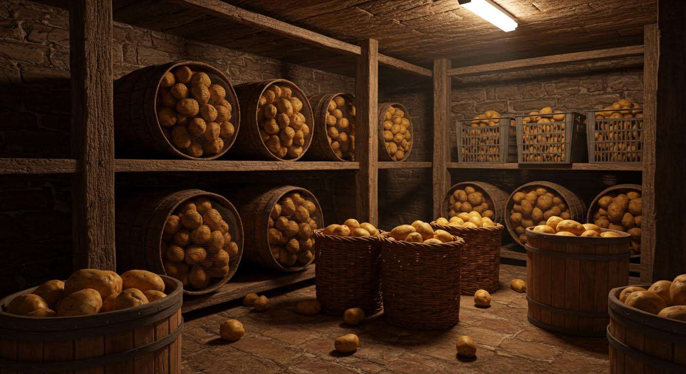 Le secret des anciens pour conserver les pommes de terre tout l'hiver sans qu'elles ne germent