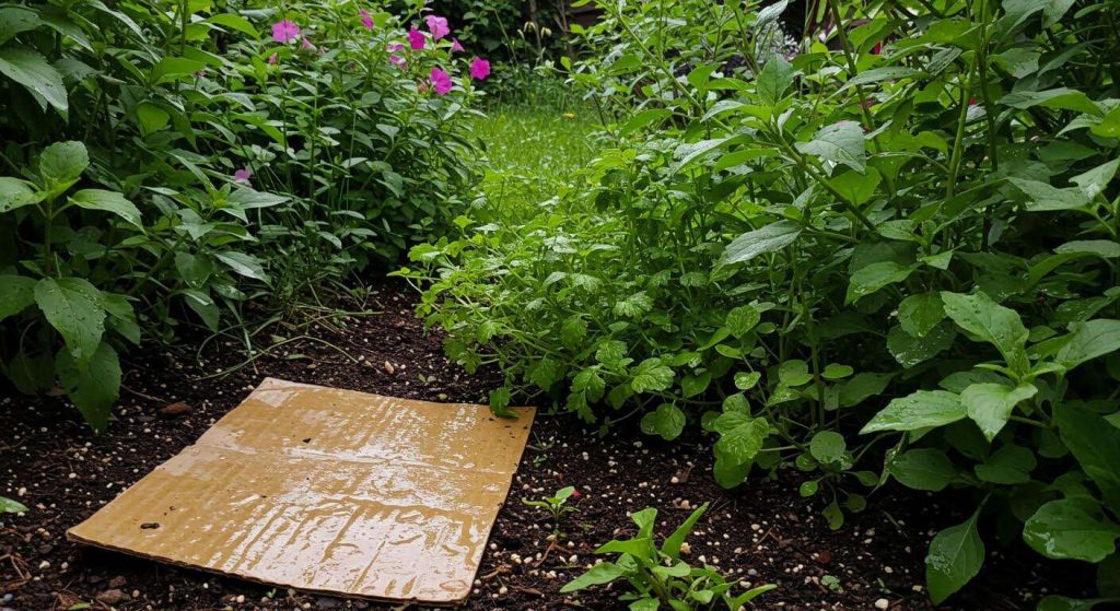 L'astuce du carton humide : la méthode la plus efficace pour désherber un coin du jardin sans effort