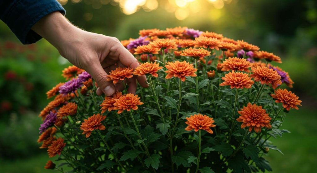 Le seul geste à faire sur vos chrysanthèmes en septembre pour une floraison explosive jusqu'à la Toussaint (Le pincement)
