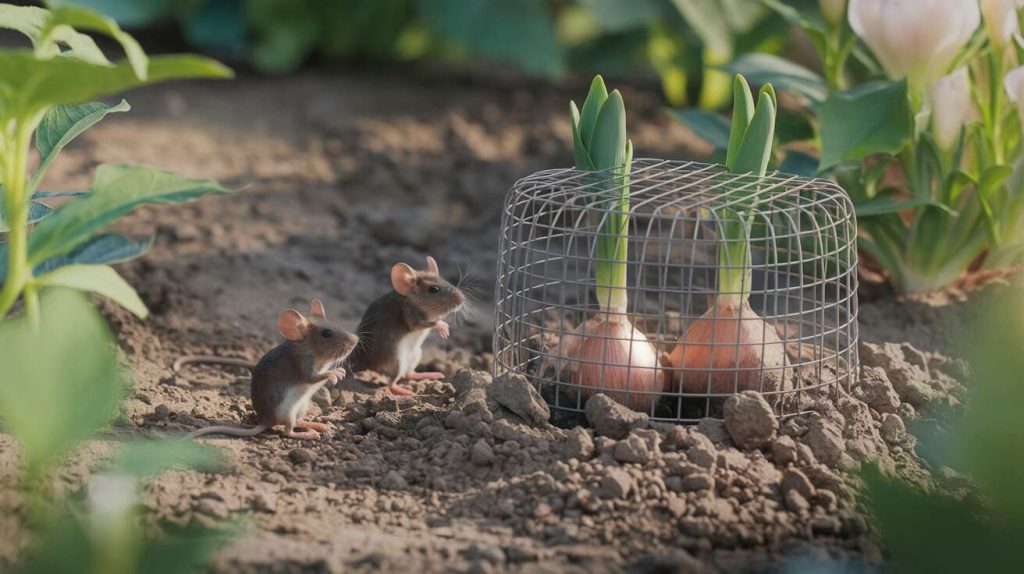 Cette astuce simple avec du grillage protège vos bulbes contre les mulots affamés