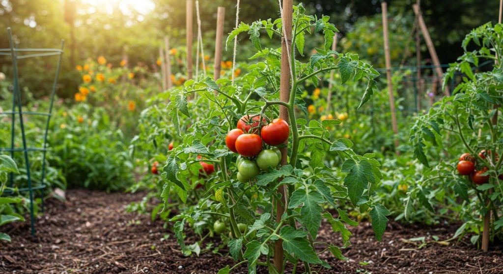 Adieu les poteaux : l'astuce du fil à tomates qui devient de plus en plus populaire