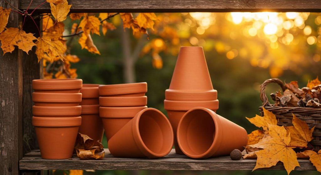 Gardez toujours vos pots en terre cuite vides : leur utilité secrète en automne va vous surprendre