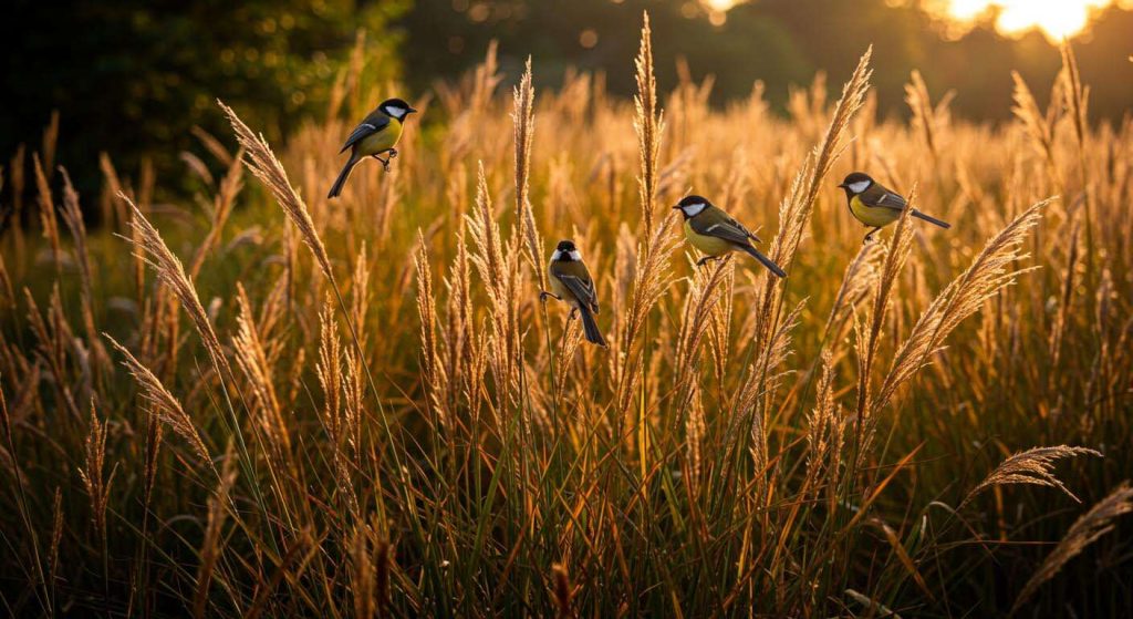 Laisser monter cette herbe en graines en octobre est une idée de génie pour attirer les oiseaux utiles